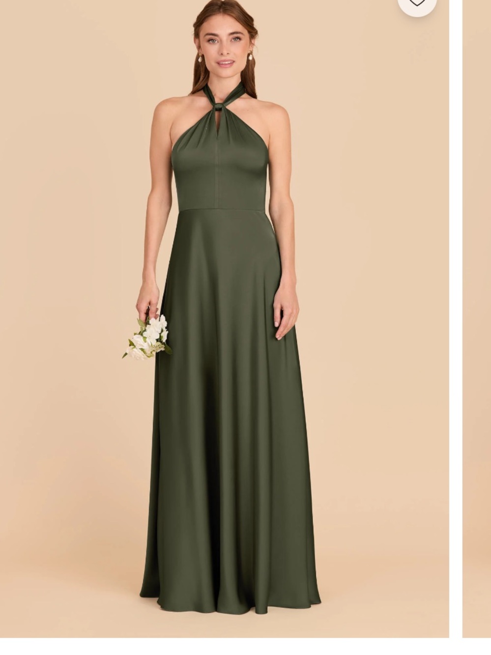 NWT Birdy Grey Monica Matte Satin Olive Dress